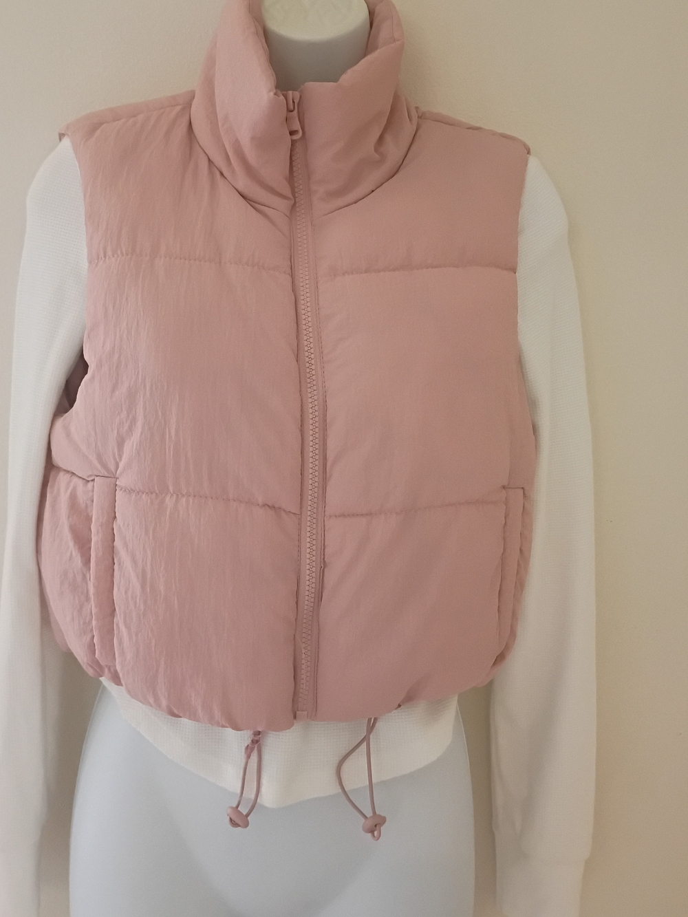 Ci Sono Blush Pink Puffer Vest